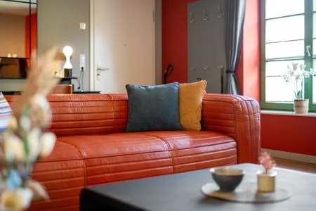Ferienwohnung Schwalbenblick Klink mit bequemen Sofa  Schwalbenblick