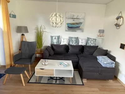 Wohnzimmer Ferienwohnung Deichkrone