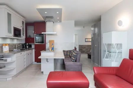 Ferienwohnung Anastasia Waren offene Küche mit Esstisch  Anastasia