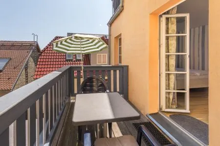 Ferienwohnung Blaue Kombüse Waren (Müritz) - Balkon, ein Platz an der Sonne  Blaue Kombüse