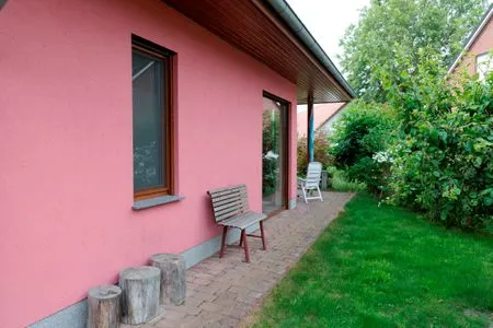 Sitzbereich an der Aussenseite  Wuschels Hütt