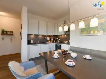 Küche / Küchenzeile Haus Seeblick Ferienwohnung Strandgold