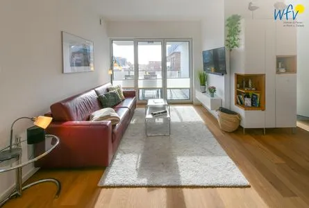 Wohnzimmer Haus Seeblick Ferienwohnung Strandgold