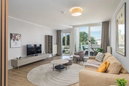 Ferienwohnung Windflüchter Aparthotel Zingst - offenes Wohnzimmer  Windflüchter