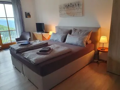 Schlafzimmer Ferienland Sonnenwald Ferienwohnung "Arberblick" Apartment 41