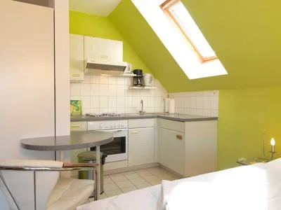 Kitchen Ferienwohnungen Am Lotsenstieg Abendrot