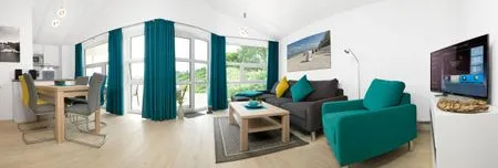 Living room Dänisches Ferienhaus am Salzhaff, Haus Im Wiesengrund