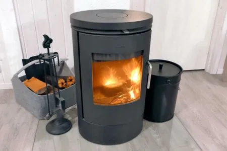 Fireplace Dänisches Ferienhaus am Salzhaff, Haus Poseidon