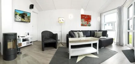 Wohnzimmer Dänisches Ferienhaus am Salzhaff, Haus Wattläufer