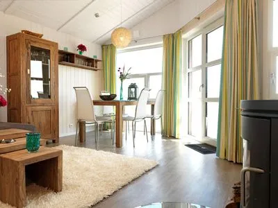 Wohnzimmer Dänisches Ferienhaus am Salzhaff, Haus Meerjungfrau
