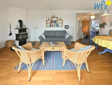 Wohnzimmer Haus Dünenblick Ferienwohnung 16