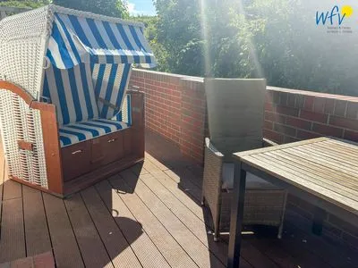 Terrasse Villa Düna Ferienwohnung 2