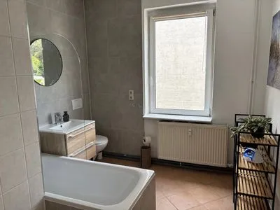 Badezimmer Gemütliches Appartement "Martha" an der Goitzsche mit 3 Schlafzimmern und Stellplatz