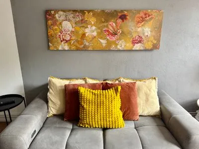 Wohnzimmer Gemütliches Appartement "Ilse" an der Goitzsche mit Stellplatz