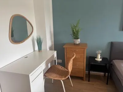 Schlafzimmer Gemütliches Appartement "Martin" in Halle mit 3 Schlafzimmern und Stellplatz