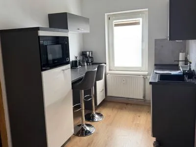 Küche / Küchenzeile Gemütliches Appartement "Franz" in Halle inklusive Stellplatz