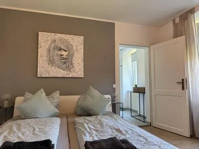 Schlafzimmer Einfaches Appartement "Hannes" in Halle inklusive Parkplatz