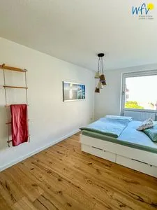 Schlafzimmer Haus Südwind Ferienwohnung Wellenblick