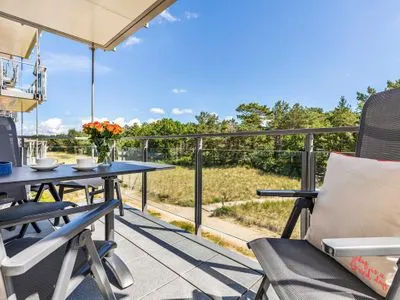 Balkon FeWo MariSol in PRORA Strandnah mit Meerblick & Sauna - 5.22