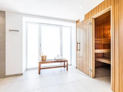 Gemeinschafssauna: Sky-Sauna 5.OG (mit dazu gehöriger Rooftop-Terrasse) FeWo Oceanview in PRORA - 5.13