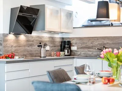 Vollausgestattete Küche FeWo Sternenblick Dachterrasse in PRORA - 4.54