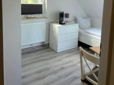 Blick ins Schlafzimmer mit Einzelbetten Am Deich Am Deich Haus 18