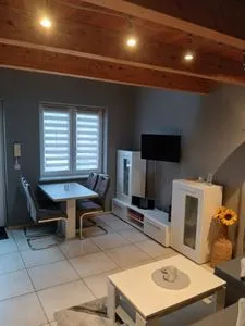 Wohnzimmer FeWo "Ahoi" nahe Malchower See