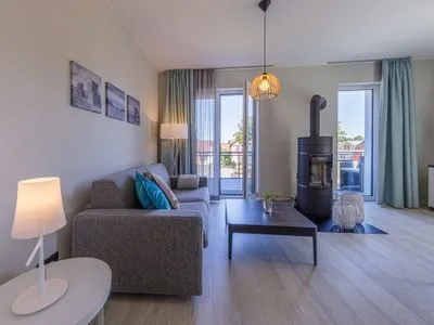 Ferienwohnung Große Strandperle Ostseebad Wustrow ZweiWasser Alte Seefahrtschule Wohnbereich  Große Strandperle