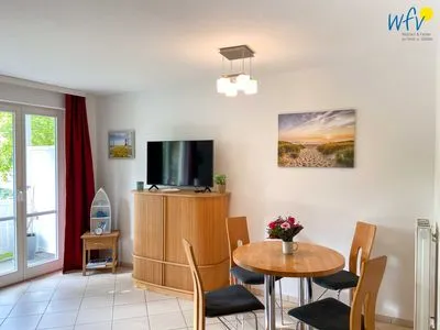 Wohnzimmer Wohnpark Stadt Hamburg Ferienwohnung Appartement Seemöwe