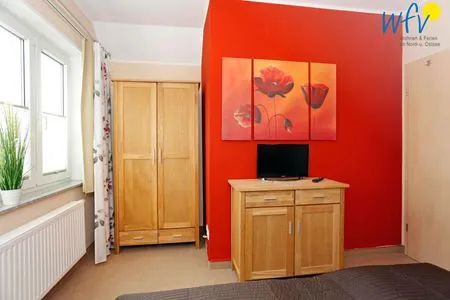 Schlafzimmer Fischerhaus Ferienwohnung Nemo