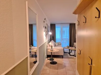 Blick ins Wohnzimmer Residenz am Strand Wohnung 4-61
