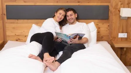 Schlafzimmer Appartement 1 mit Terrasse