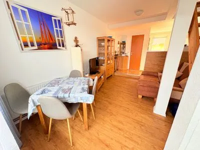 Wohnzimmer Ferienwohnung Ankerplatz