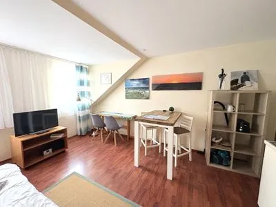 Wohnzimmer Ferienwohnung Fischers Wiek