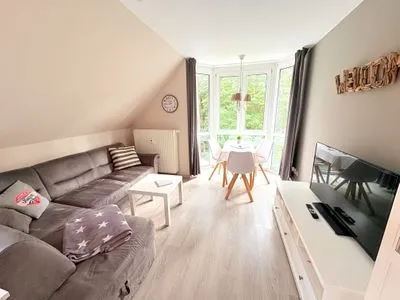 Wohnzimmer Ferienwohnung Ostsee-Buhne