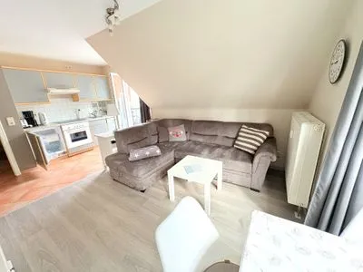 Wohnzimmer Ferienwohnung Ostsee-Buhne