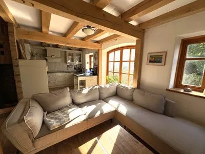 Wohnzimmer Ferienwohnung im Stenhuus