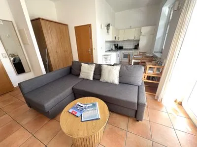 Wohnzimmer Ferienwohnung Strandmuschel