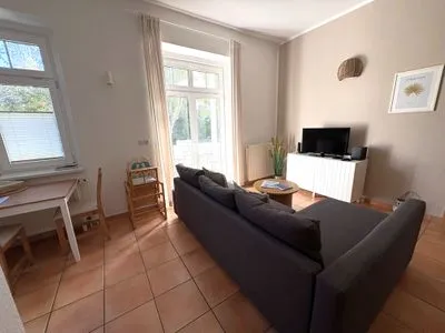 Wohnzimmer Ferienwohnung Strandmuschel