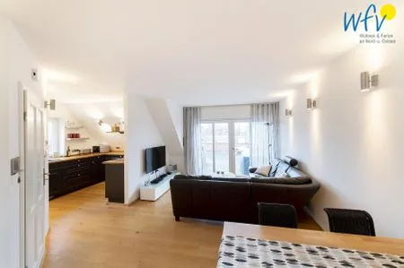 Wohnzimmer Haus Greune-Stee 49 Ferienwohnung Südstrandkrabbe