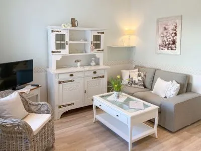 Wohnzimmer Haus Anholt App. 33 - hübsche Veranda & Strandnähe genießen