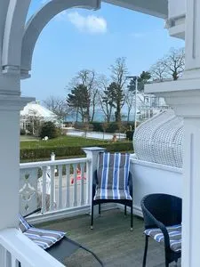 Balkon Haus Anholt App. 35 - Strand in 50 Metern Appartment mit kleinem Meerblick