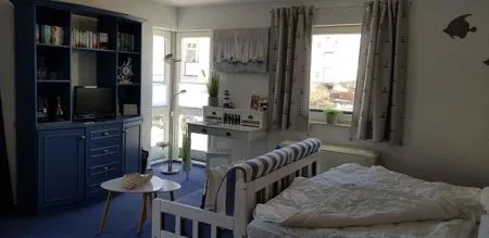 Wohnzimmer Wohnung 10 - Kleiner Leuchtturm- in der Villa Monika