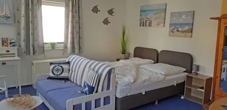 Wohnzimmer Wohnung 10 - Kleiner Leuchtturm- in der Villa Monika