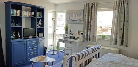 Wohnzimmer Wohnung 10 - Kleiner Leuchtturm- in der Villa Monika