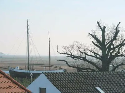 Blick über die Boddenlandschaft  de Obendtied - Wohnung 6 "Reet"