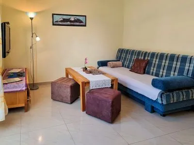 Wohnzimmer Ferienhaus Zum Kreideblick, FW Seepferdchen