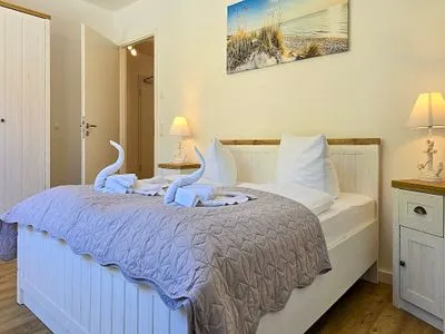 Schlafzimmer Aparthotel am Nationalpark, Wohnung Wald & Meer - modern und rollstuhlgeeignet