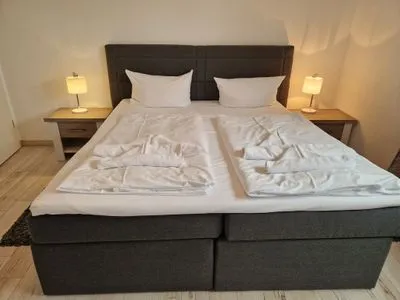 Bett Villa Monika, App. 5 Steuerbord - 2-Raum-Appartement mit Terrasse und Grill
