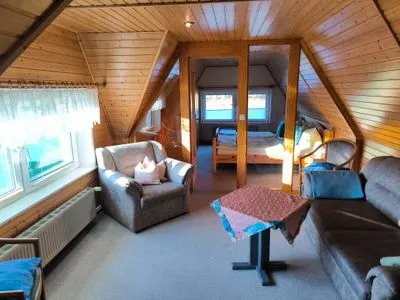 Wohnzimmer Schwanensee Ferienhaus